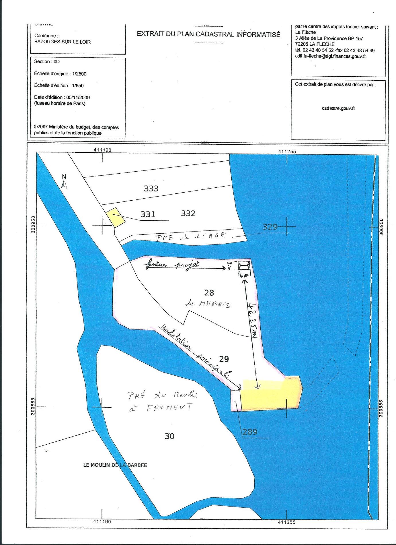 3 - Plan cadastral La Barb&eacute;e