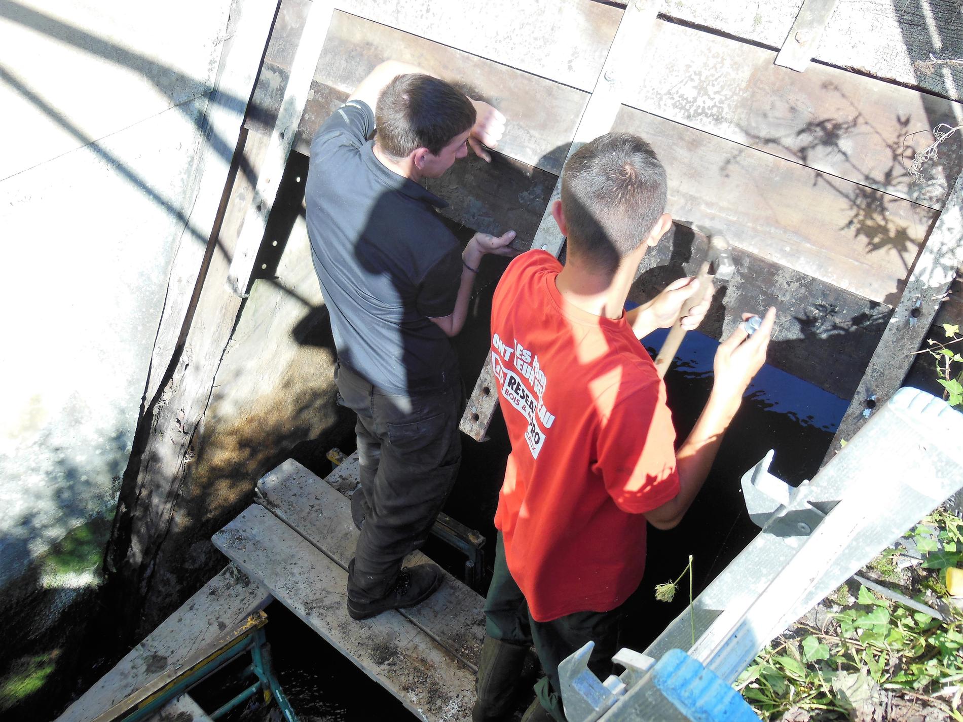réparation du vannage 24.11.2013
